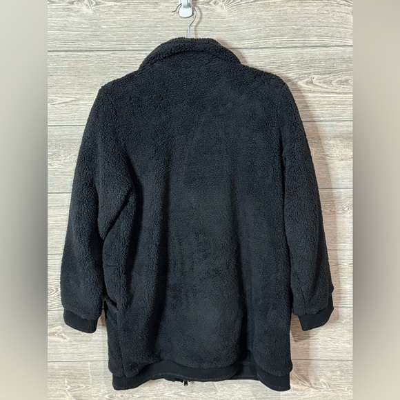 Athleta Tugga Jacket Black Sherpa Zip Up Coat Women’s XL - Picture 6 of 8